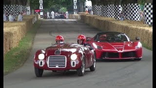 We were very lucky to witness something quite incredible in goodwood
festival of speed. the first and latest ferrari ever built, driving
together. 1947 f...