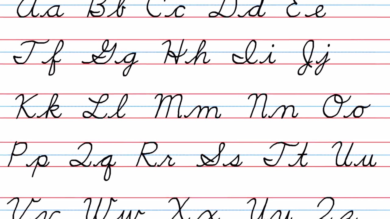 Cursive handwriting step by step