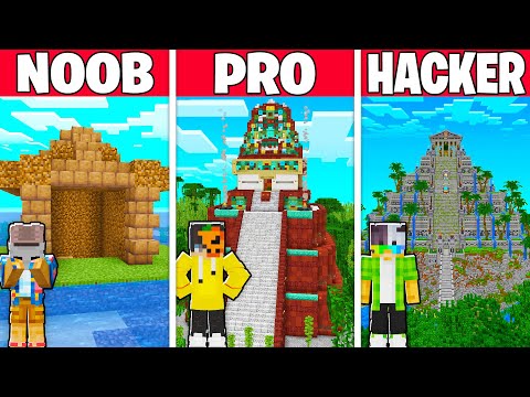 NOOB vs PRO vs HACKER: ANTİK TAPINAK YAPI KAPIŞMASI! - Minecraft