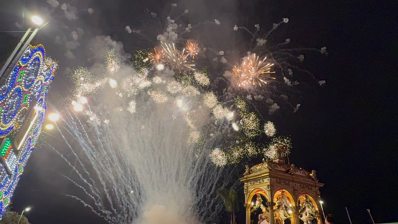 Aci Catena 13 Dicembre 2025 Arrivo Santa Lucia Quartiere Cubisia e Spettacolo PIROTECNICA TORRISI 4K