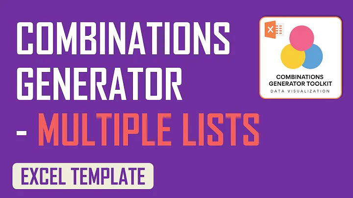 Combinations Generator Excel Template   Multiple Lists