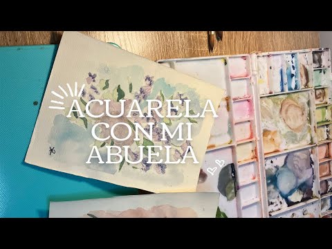 Pinta conmigo a tiempo real//trabajo colaborativo con mi abuela