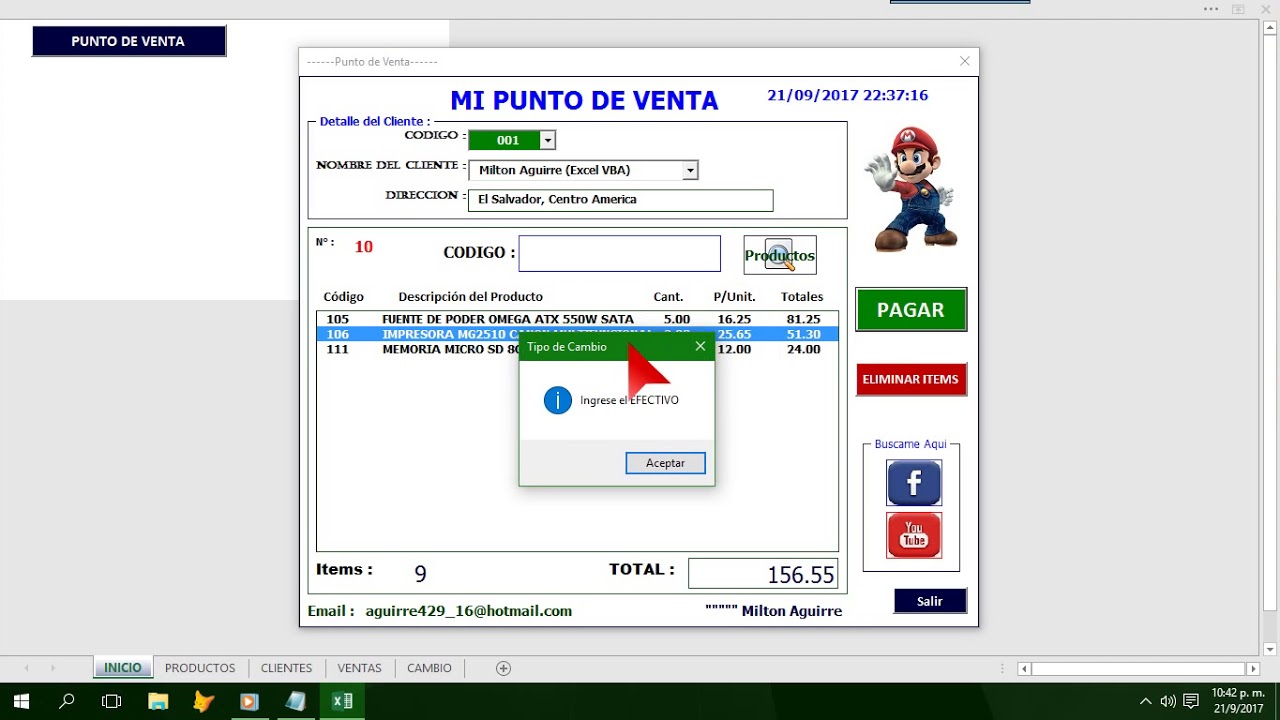 aplicativo de punto de venta lista de productos excel inventario excel