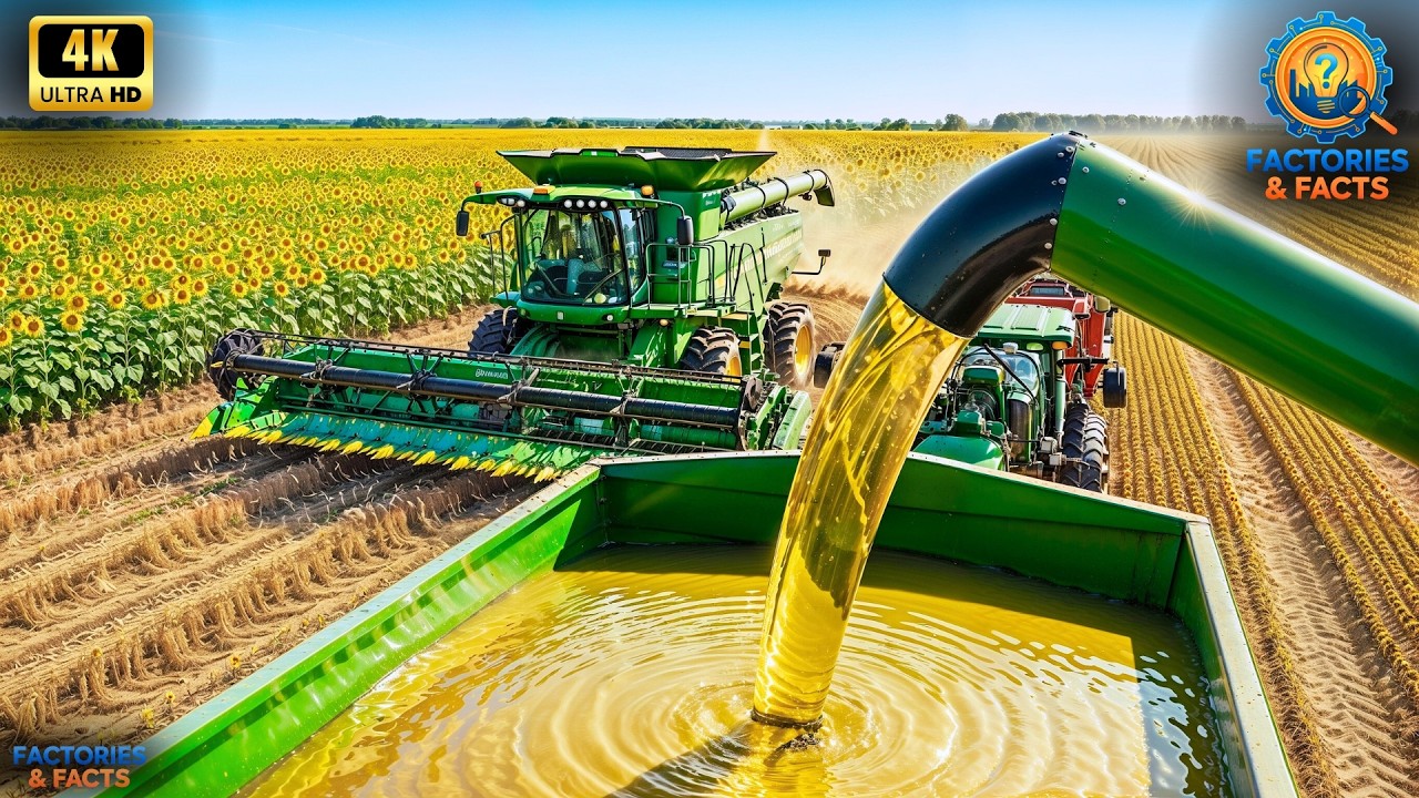 You’ve Never Seen How SUNFLOWER OIL Is Made | Factories & Facts