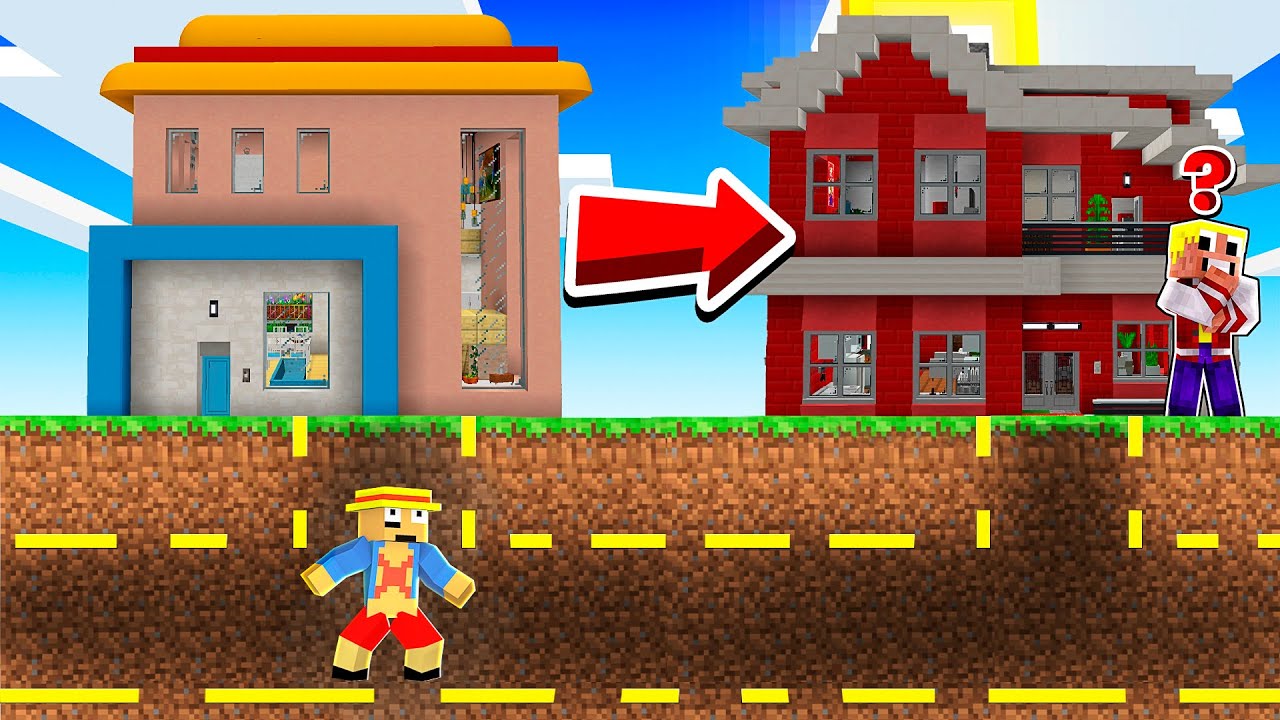 TROLLEO A MI AMIGO MAGO CON TÚNEL SECRETO HACIA SU CASA EN MINECRAFT 😂