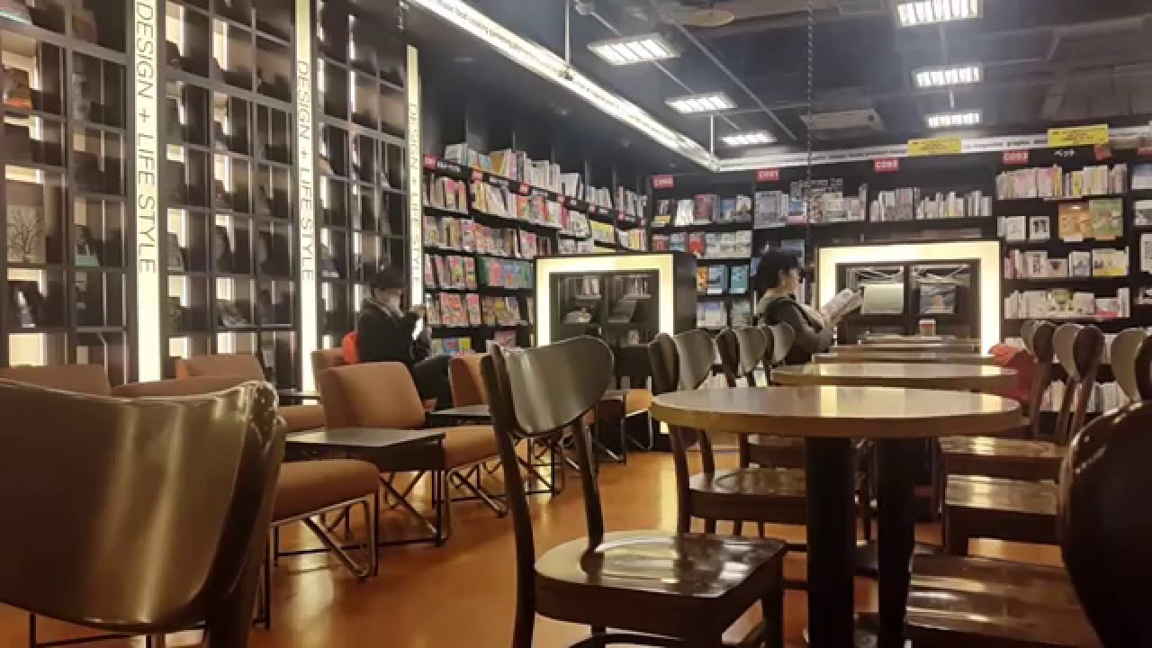 Inside a Book Cafe  at Christmas Time in Japan II 