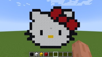 Creando a Hello Kitty en Minecraft | Pixel Art
