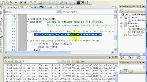 NetCOBOL for .NET Accept from Command Line plus Debug