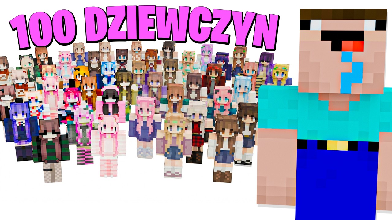 1 CHŁOPAK VS 100 RANDEK z DZIEWCZYNAMI w Minecraft