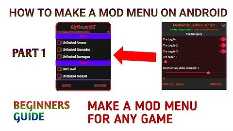 How to Make a Mod Menu on Android | PART 1 | AIDE Pro Tutorial