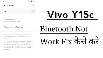 Vivo Y15c Bluetooth Not Working Problem Solve