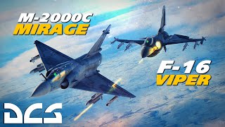 Mirage 2000C Vs F-16 Viper Dogfight | Digital Combat Simulator | DCS |