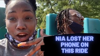SIX FLAGS VLOG | NIA LOST HER PHONE | OUR 1 YEAR ANNIVERSARY
