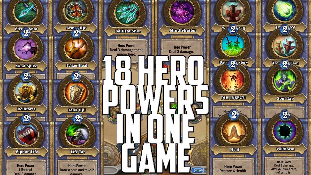 18 Hero Powers In One Turn [Hearthstone]