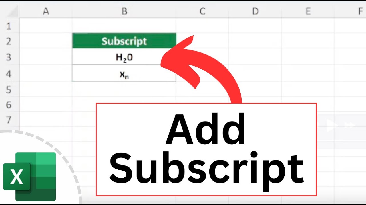 How to Add Subscript in Excel (the Easiest Way) - YouTube