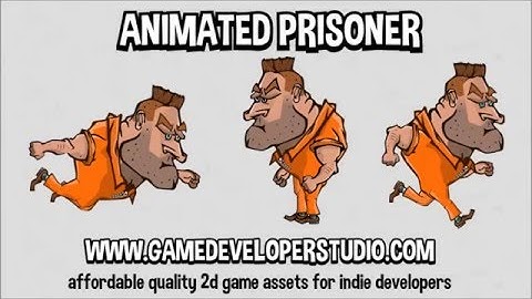 prisoner thug an animated 2d game asset preview