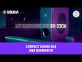 SR-C30A Compact Sound Bar and Subwoofer | Small Sound Bar with BASS!