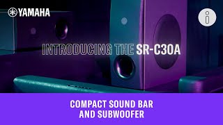 SR-C30A Compact Sound Bar and Subwoofer | Small Sound Bar with BASS!