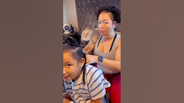 Dad gets mad at mom for giving daughter the same hairstyle for school #shorts