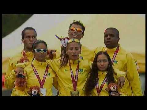 Athletics women's 100m T11 medal ceremony 2013 IPC Athletics World
Championships, Lyon