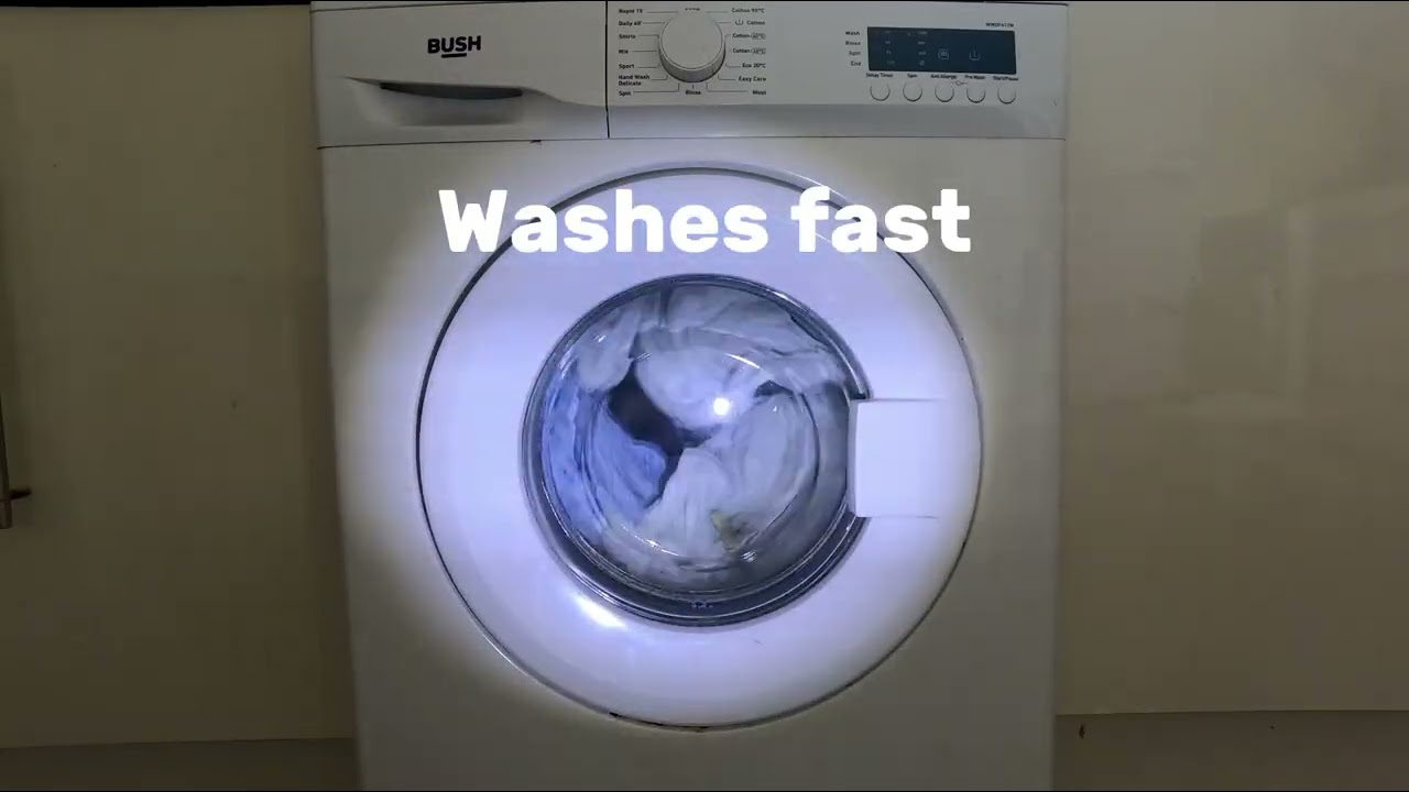 Bush WMDF612W washing machine. Cotton 40°c (full cycle)