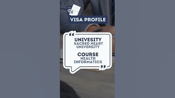 Masters in Health informatics from Sacred Heart University | USA F1 visa - August 2023 #usavisa