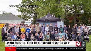 Animal House of Okoboji’s annual beach clean-up brings out dozens of volunteers