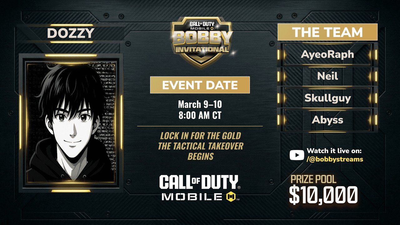 BobbyPlay's $10,000 Tournament w/ Team Dozzy!