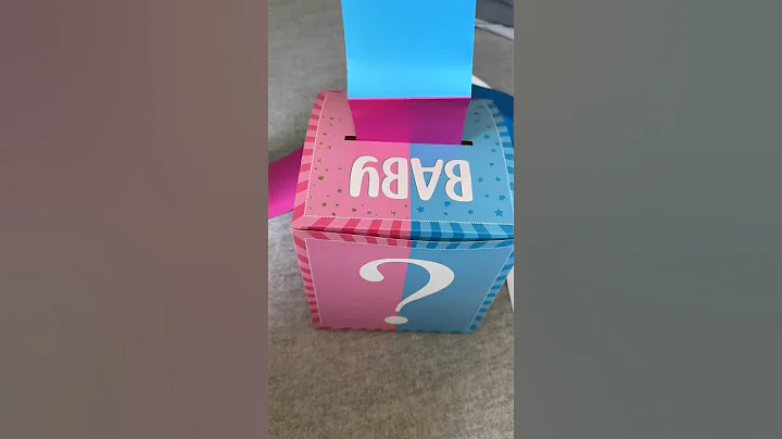 Gender reveal box from Amazon! Simple & cute 💙🩷 #genderreveal #boyorgirl #pregnancy #shorts