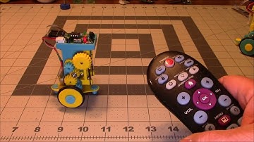 Single motor infrared controlled robot toy with Picaxe or Attiny85