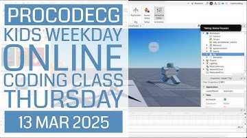 ProCodeCG Kids Weekday Coding Class - Thursday - 13 Mar 2025