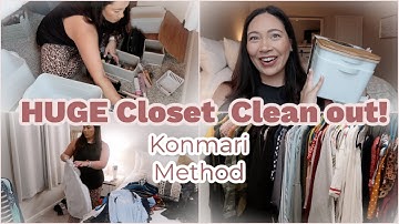 Massive Closet Clean out and Declutter 2021! Spring Cleaning using Konmari Method!