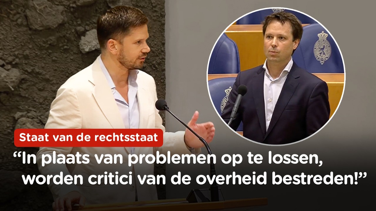 Thumbnail "Zolang kritiek op macht als gevaar wordt beschouwd, is de rechtsstaat verraden" Van Meijeren (FVD)