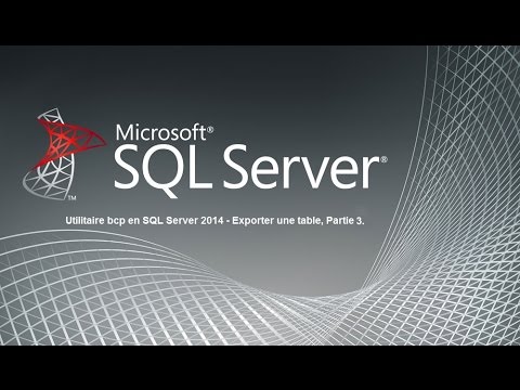 Vidéo: Qu'est-ce que l'utilitaire bcp dans SQL Server ?