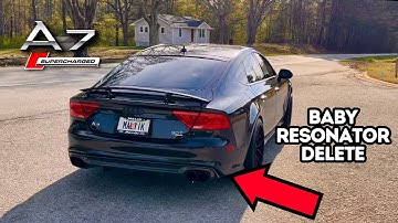 Audi A7 (Baby Resonator Delete + Muffler Delete) *LOUD*