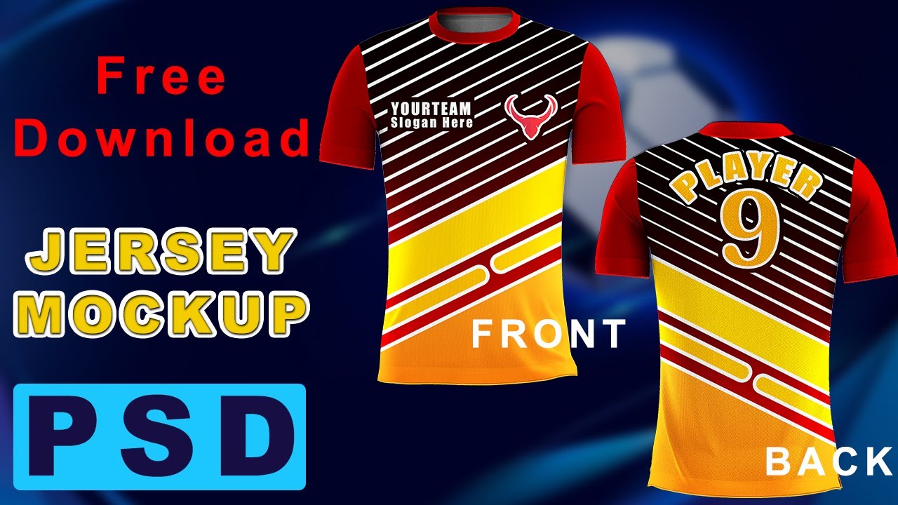 Jersey Mockup PSD Front & Back | Free Download & Mockup Photoshop Tutorial Jersey Mockup PSD Front & Back | Free Download & Mockup Photoshop Tutorial