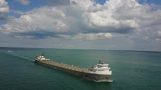 Ojibway underway entering Detroit River