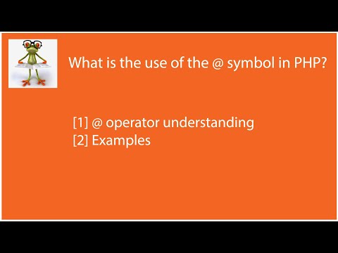 [Solved] What is the use of the @ symbol in PHP?
