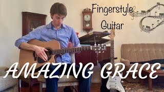 Video thumbnail of "Amazing Grace  (Fingerstyle Guitar Cover) By Kennedy Gray"