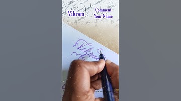 Vikram #brushpen #signature #calligraphyforbeginners #calligraphyloverwithcalligraphypen
