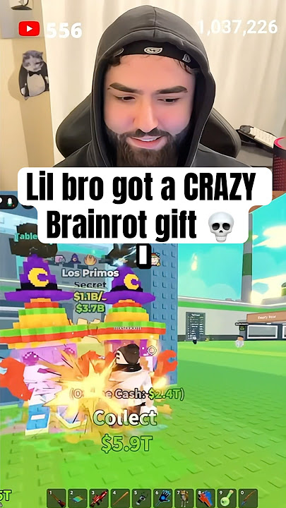 I gifted lil bro a CRAZY Brainrot 💀