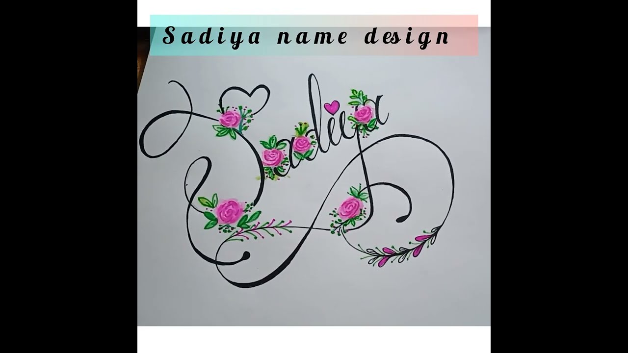 Sadiya name design|make your own name design easily|Comment your ...