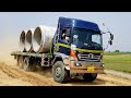 Dozer vs Trapped Truck Trailer ! Dozer Saves Trailer Stuck in Sandy Road | Must-See Video