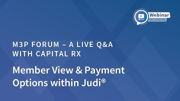 Member View & Payment Options within Judi® || M3P Webinar Clip