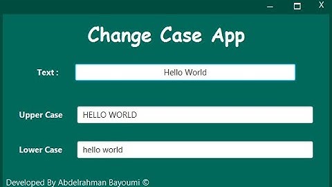Change Case App With Source Code | JavaFX