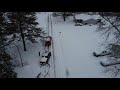 Drone footage 2wd stuck in snow.