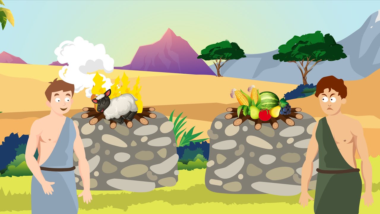 حكاية قايين و هابيل - حكايتنا - قصص الكتاب المقدس كارتون للأطفال