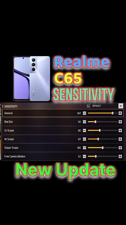Realme C65📲 [ Sensitivity ]✅ Setting⚙️ Free Fire🔥 Headshot Onetap Sensitivity Setting New Update