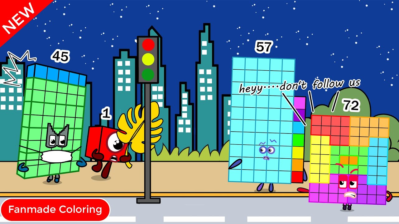 Heyy !! Don't Follow Us | Numberblocks Fanmade Coloring Story - YouTube