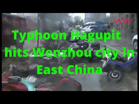 Typhoon Hagupit  hits Wenzhou city in East China